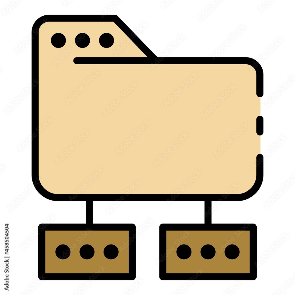 Poster hosting directory icon. outline hosting directory vector icon color flat isolated