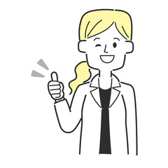 サムズアップをしている医師