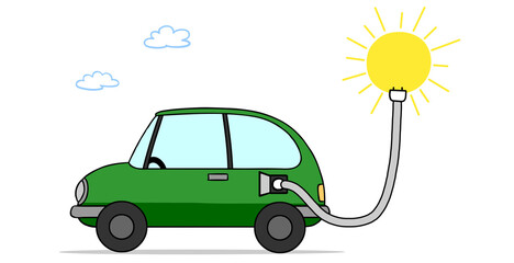 Auto nachhaltig tanken mit Solarenergie von der Sonne