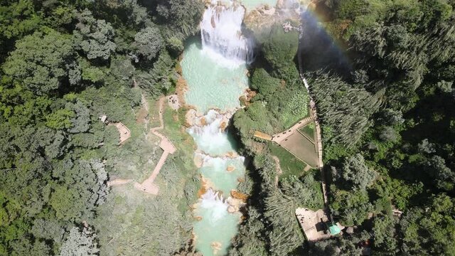 El Chiflon waterfalls in Chiapas; Mexico