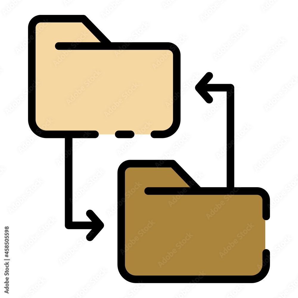Poster rewriting the site directory icon. outline rewriting the site directory vector icon color flat isola