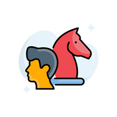 Strategic Decisions vector filled outline icon style illustration. EPS 10 file