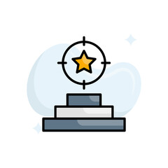 Goals and objectives vector filled outline icon style illustration. EPS 10 file