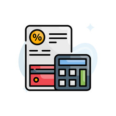 Budget vector filled outline icon style illustration. EPS 10 file