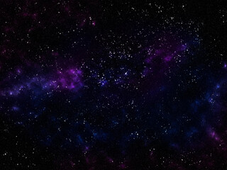 Space illustration. Colorful space background with stars