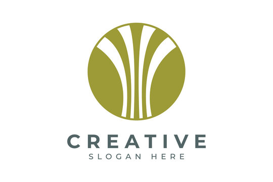 Abstract circle logo template, simple, luxury