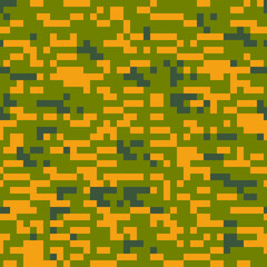Pixel camouflage. Print for clothes. Vector.