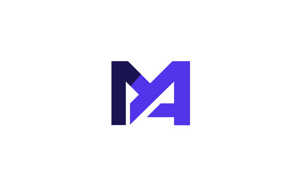Alphabet letters Initials Monogram logo MA, AM, M and A