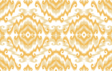 Ikat ethnic pattern. Aztec fabric carpet mandala ornament boho chevron textile decoration wallpaper. Tribal turkey Indian African American traditional embroidery vector illustrations background.