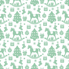 Vector pattern Merry Christmas New Year Holiday