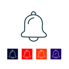 Bell Thin Line Icon stock illustration
