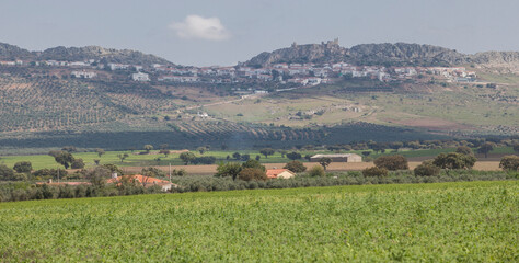 Fototapeta na wymiar Benquerencia de la Serena hills, Extremadura, Spain