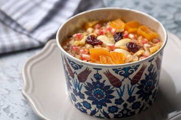 Traditional delicious Turkish dessert; Ashura (Asure)