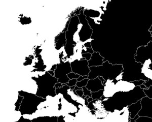 Karte von Europa - 458513735