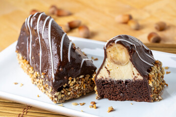 Malaga Dessert - Chocolate Eclairs with peanut - hazelnut and banana