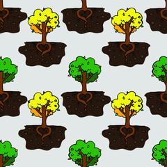 pattern of autumn and summer trees