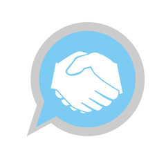 Handshake Icon illustration on white