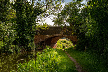 Canal bridge over canal in summer