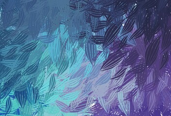 Light Pink, Blue vector pattern with random forms.