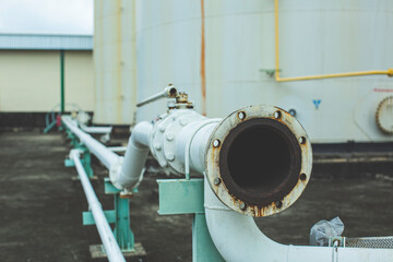 Refinery plant equipment for pipe line oil and gas valves at gas