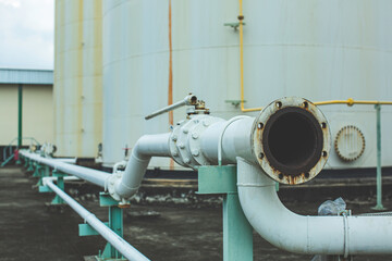 Refinery plant equipment for pipe line oil and gas valves at gas