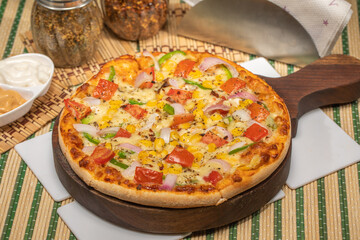 Chinese Food veg Pizza
