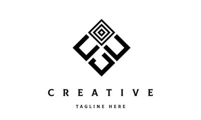 UUJ rectangle three latter logo vector