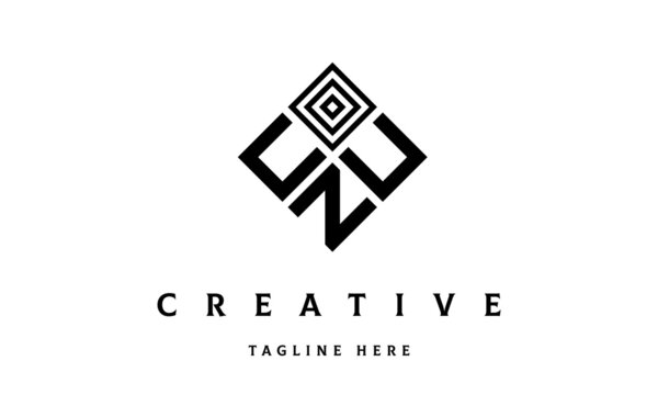 UUN rectangle three latter logo vector