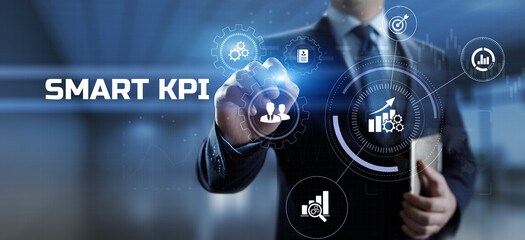 Smart KPI Key Performance Indicator business technology concept on screen.