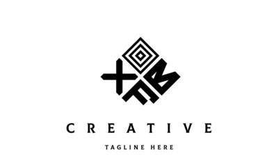 Obraz premium XBF rectangle three latter logo vector