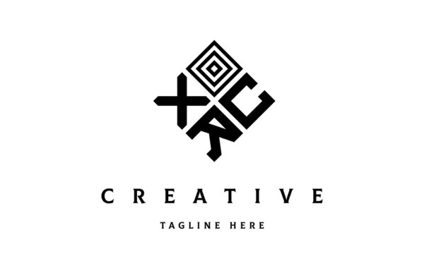 XCR rectangle three latter logo vector