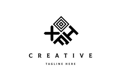 Obraz premium XHF rectangle three latter logo vector