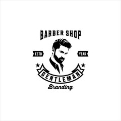 Barbershop Logo Design Vector Image