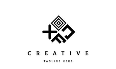 Obraz premium XJF square three latter logo vector 