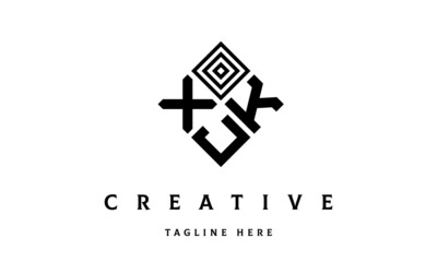 Obraz premium XKJ square three latter logo vector 