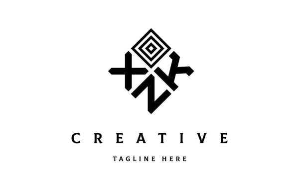 XKN square three latter logo vector	