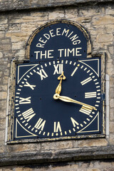 Fototapeta na wymiar Clock at St. Johns Church in Knaresborough, Yorkshire
