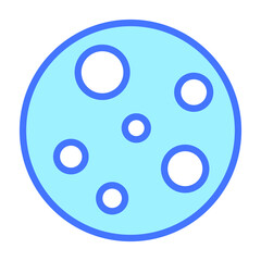 biscuit, cookie, food Blue Outline Simple Icon.