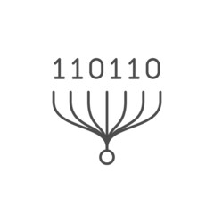 Big data line outline icon