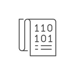 Machine learning line outline icon
