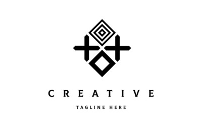 XXO square three latter logo vector