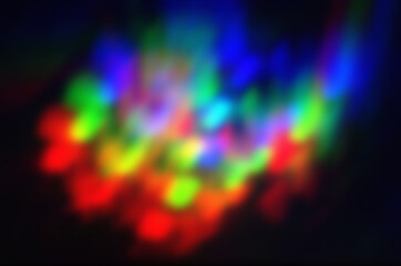 Multi-colored defocus light for background, selective soft focus, Christmas lights, garland light, abstract background