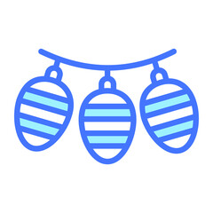 decoration, blubs Blue Outline Simple Icon.