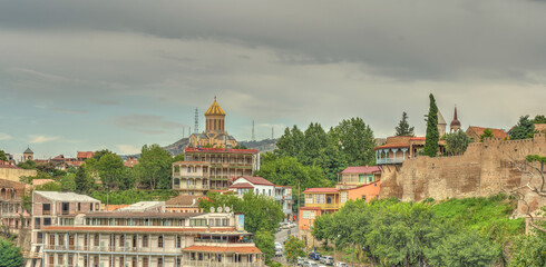 Fototapeta na wymiar Tbilisi Old Town, Georgia, HDR Image
