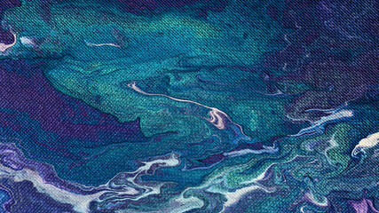 Abstract Fluid Art Painting Background. Acrylic Pour. Modern Contemporary Art. Canvas texture. Creative Liquid Acrylic Pouring Technique. Mixing Paints Wallpaper