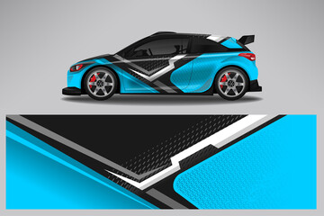 Wrap car vector design decal. Graphic abstract line racing background design for vehicle, race car, rally, adventure livery camouflage. © 21graphic