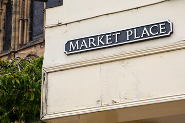 Naklejka premium Market Place in Hexham, Northumberland, UK