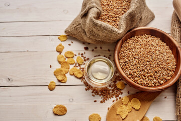 cereals in a bag food natural ingredients close-up