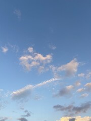 Blue Sky Background With White Clouds