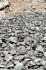 Natural background from fragments of basalt in the mountains of Armenia.